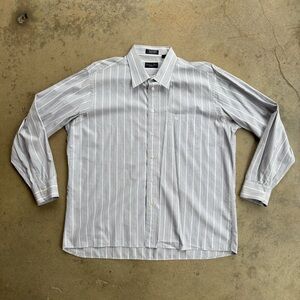 Vintage Christian Dior Monsieur Dress Shirt 17 1/2 Made in USA Striped